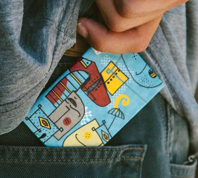 Deep Blue Card Wallet