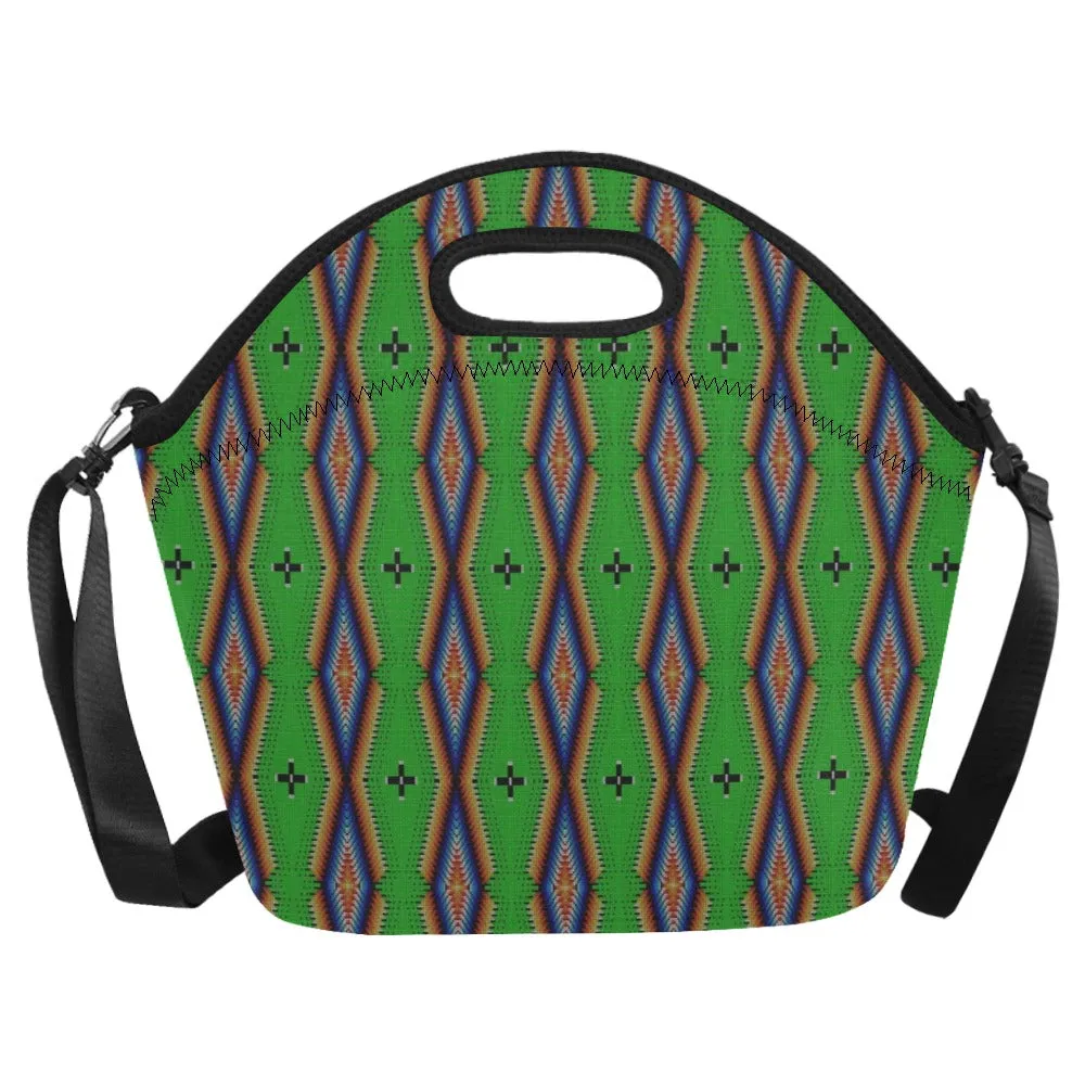 Diamond in the Bluff Lime Neoprene Lunch Bag/Large