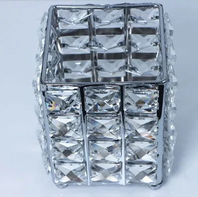 Diamond Nail Brush Holder Storage Case Bag Shining Makeup