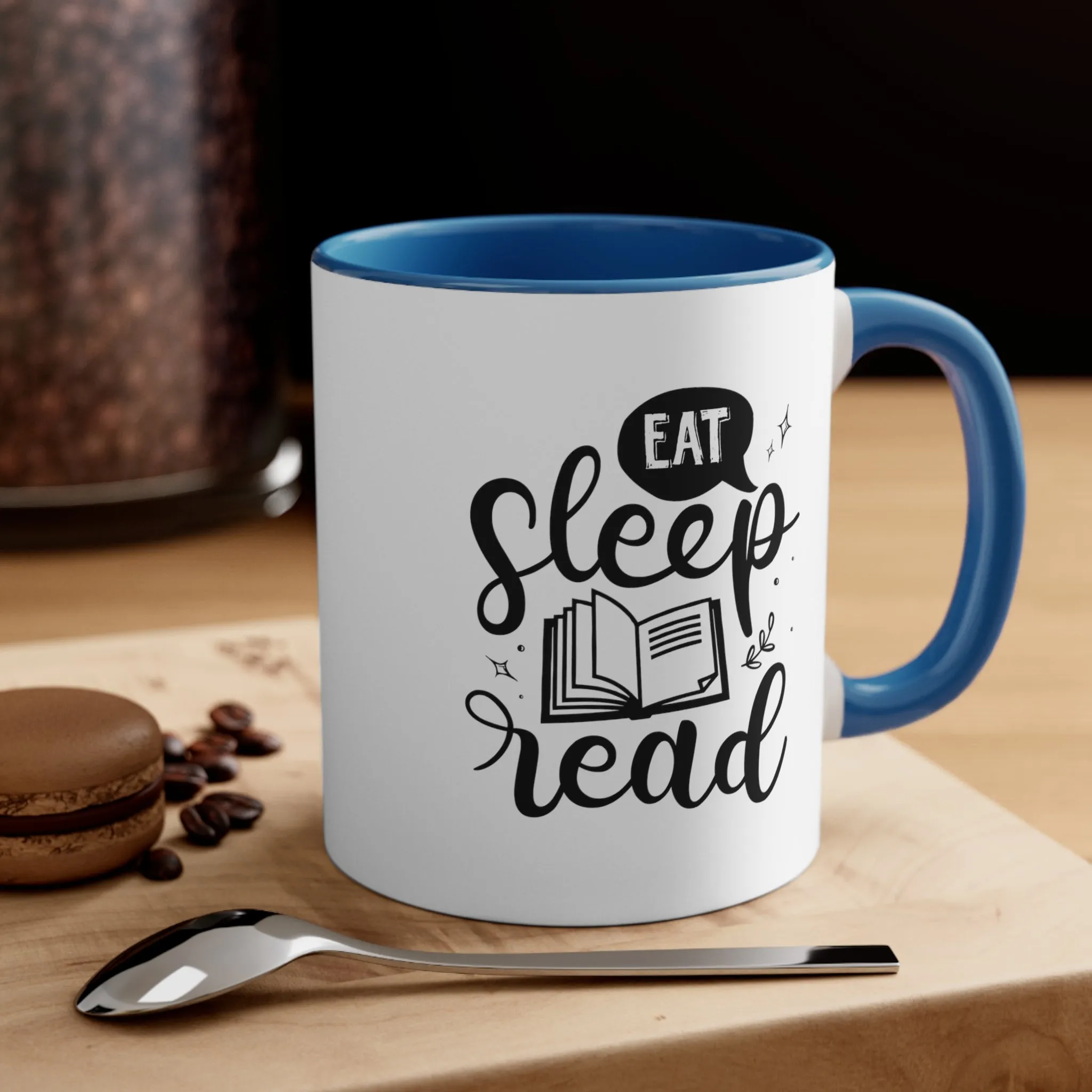 Eat Sleep Read Funny Coffee Mug, 11oz Bookworm Book Worm Book Reader Joke Humour Humor Birthday Christmas Valentine's Gift Cup