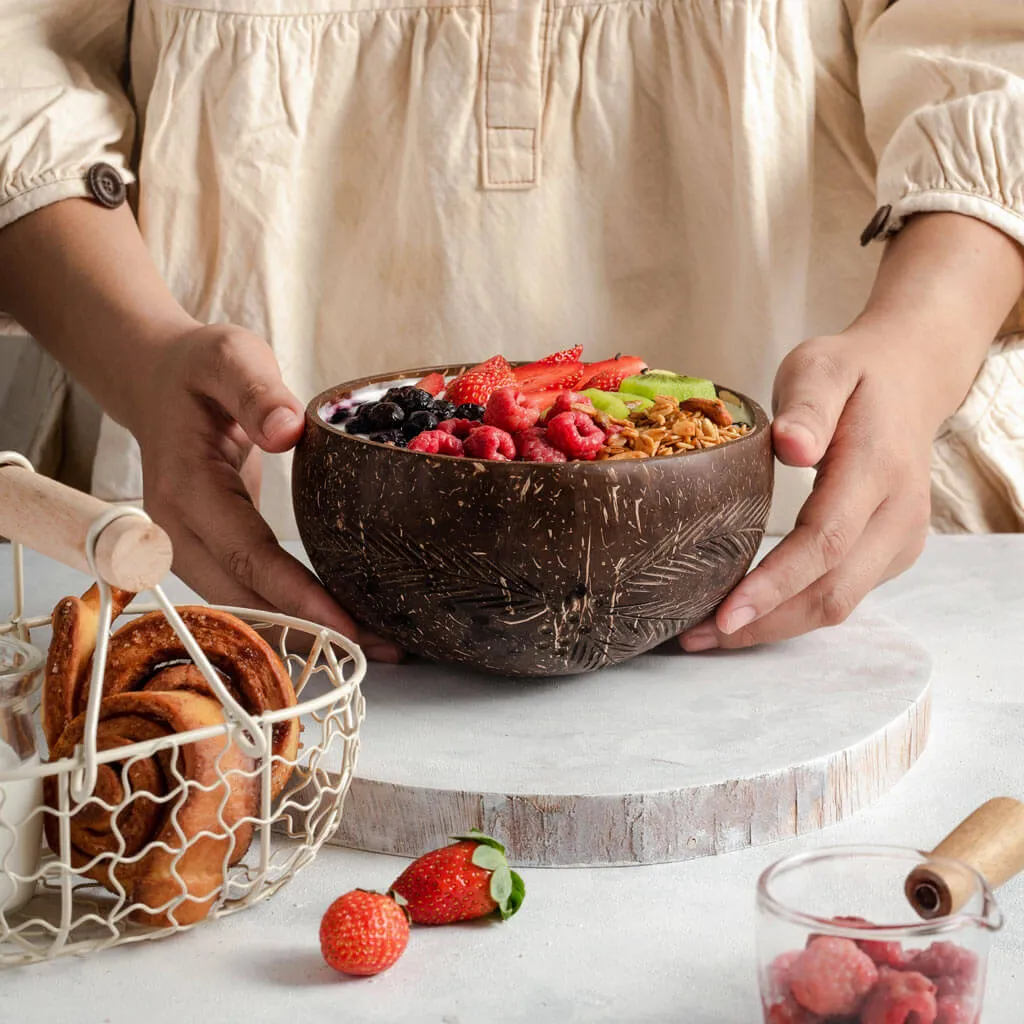 Eco-friendly Coconut Bowls & Spoons Set of 2