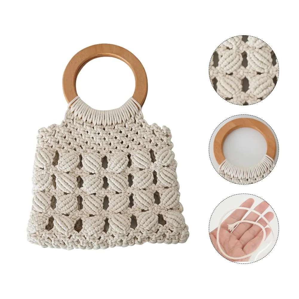 Fashion cotton rope straw hand bags