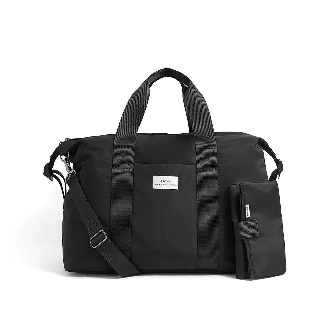 Finnson Ida Eco Holdall/ Hospital Bag With Changing Mat - Black