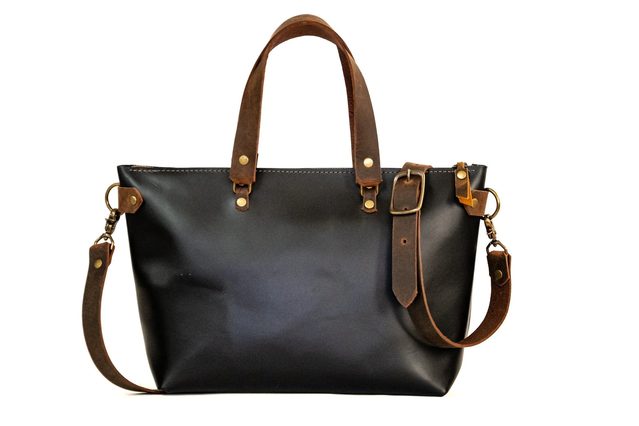 Flagship Colors | Handmade Leather Purse | Eco Friendly Leather Tote Bag | The Bowler Bag | Medium