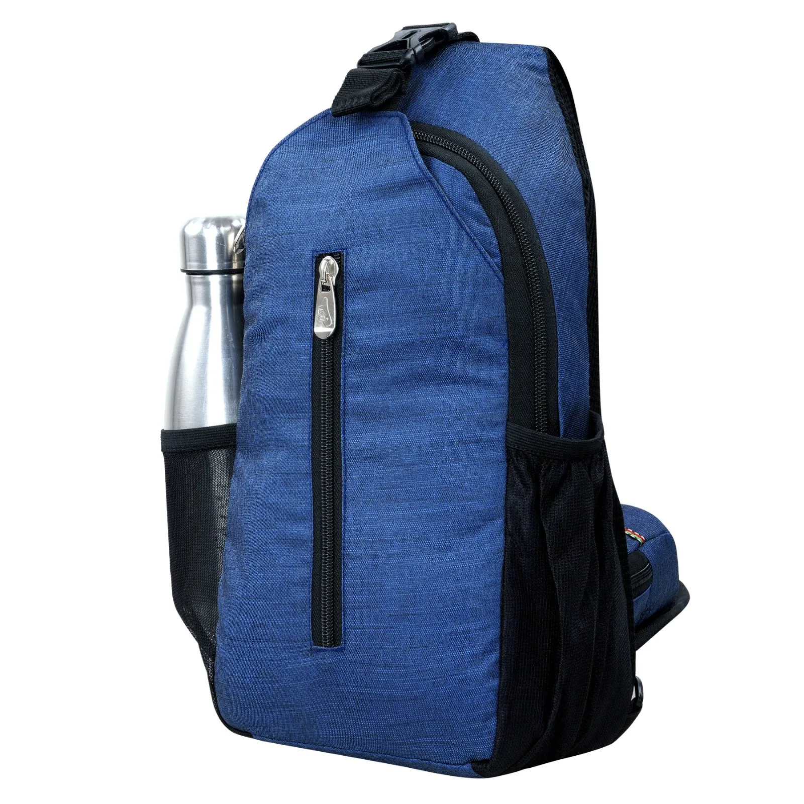 Fly Fashion Polyester Travel Cross Body Backpack Shoulder Chest Bag Lightweight Men Women (Blue)