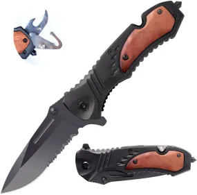 Folding Pocket Knife,Multitool Diving Knife Rope Cutter Bottle Opener