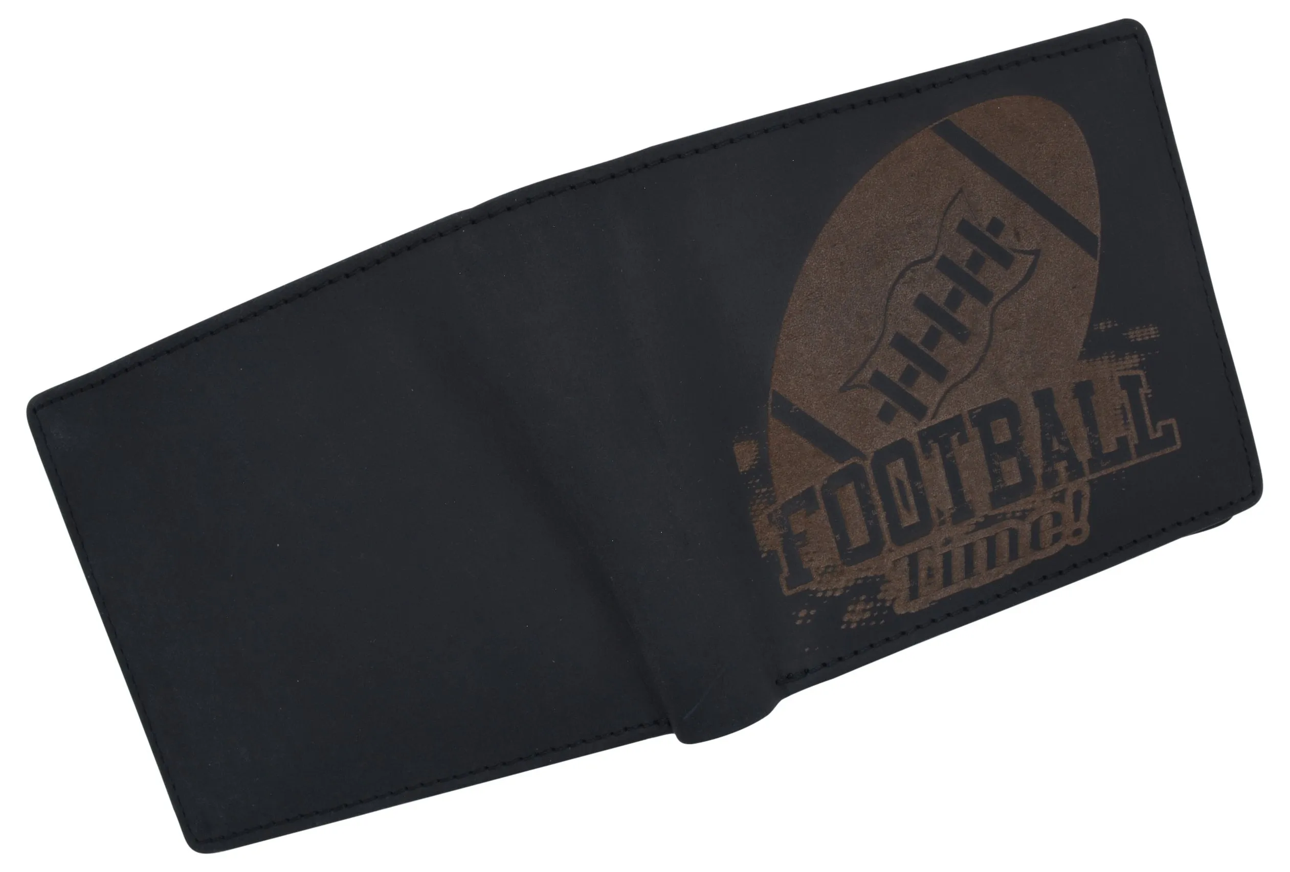 Football Logo Mens RFID Blocking Genuine Leather Bifold Wallet /53HTC Football