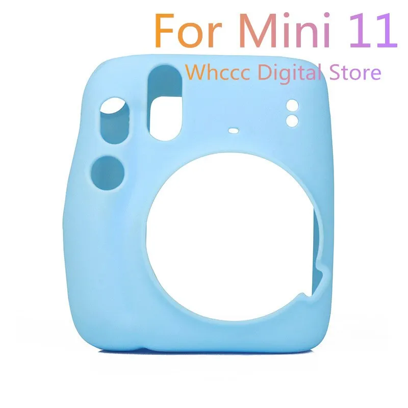 For Instax Mini 11 Camera Case PU Leather Soft Silicone Cover Bag for Fujifilm Polaroid Film Camera Bag with Shoulder Strap