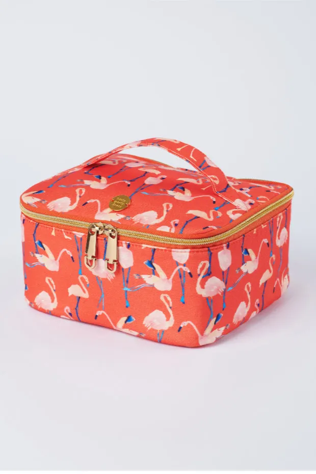 Fran Funky Flamingo Cosmetic Case