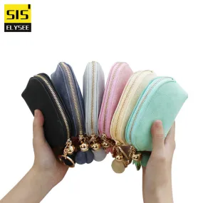 Fresh Solid Cute Coin Purse Zipper Flower Women Mini Wallet  Key Holder Bag Card Holder Clutch Money Bag  Luxury Brand Designer