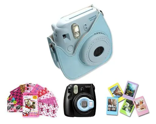 Fujifilm Bundle Set Film Sticker / Case for Fuji Instax  Mini 8 - Blue