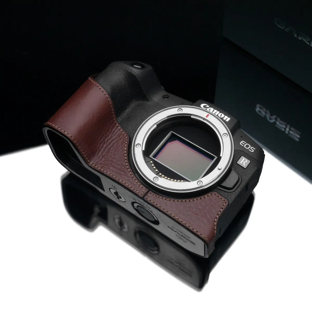 Gariz XS-CHEOSRPBR Brown Leather Camera Half Case for Canon EOS RP