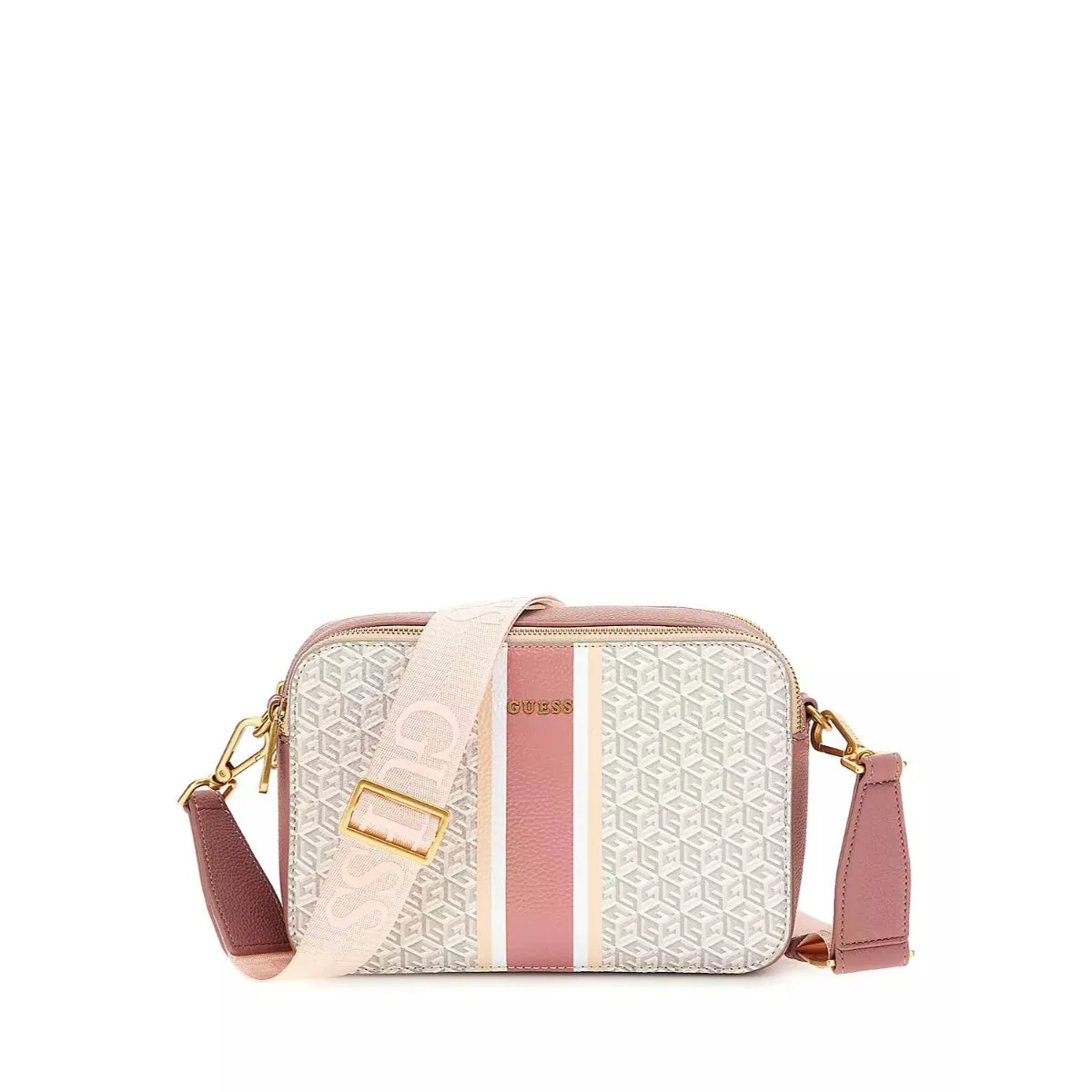 Guess RaInee Crossbody Camera Bag In Rose