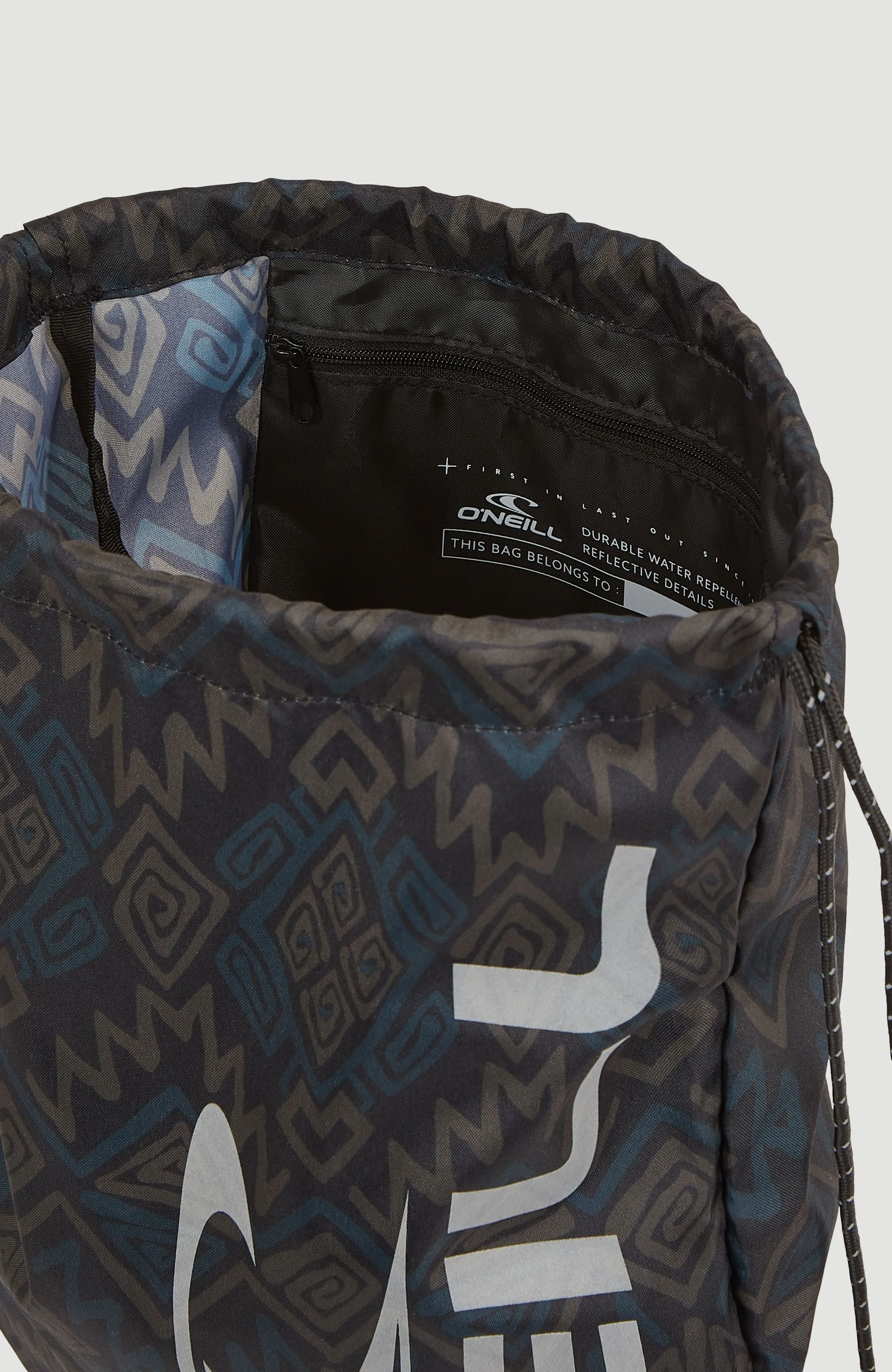 Gym Sack | Black Retro Ikat