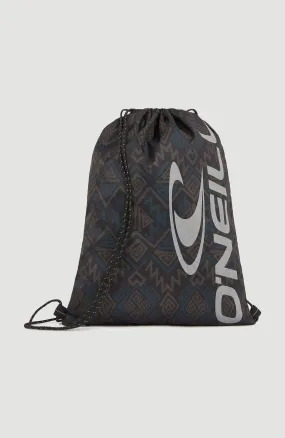 Gym Sack | Black Retro Ikat