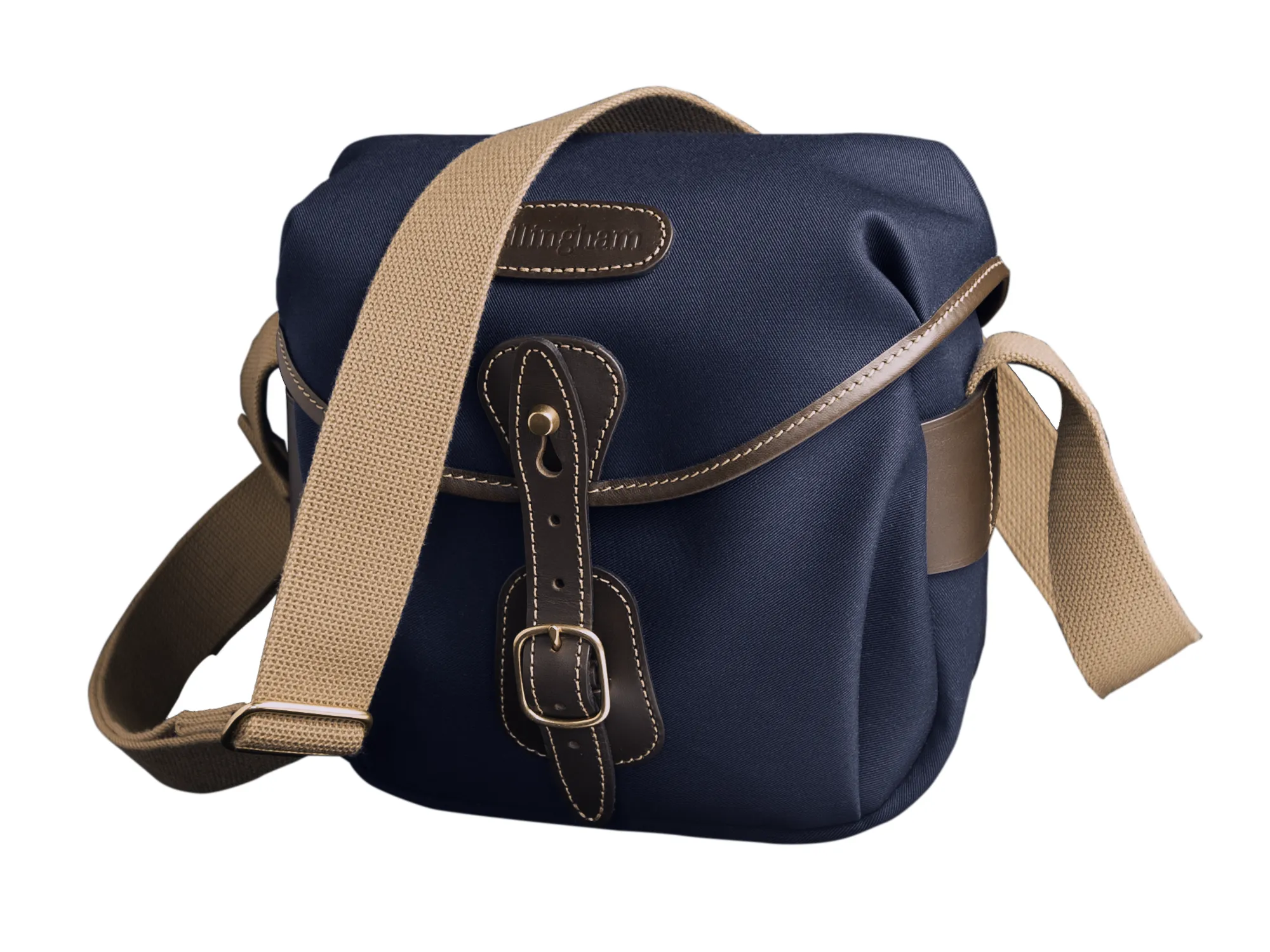 Hadley Digital Camera Bag - Navy Canvas / Chocolate Leather