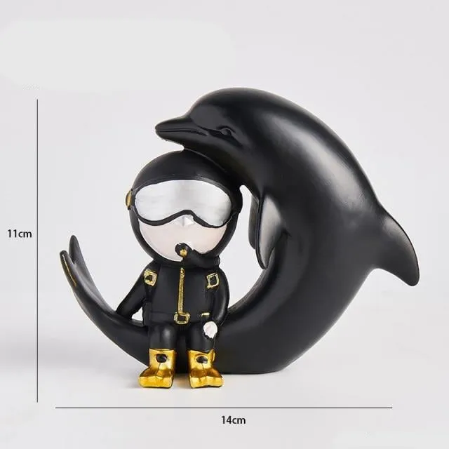 Handmade Creative Cute Diver Figurines