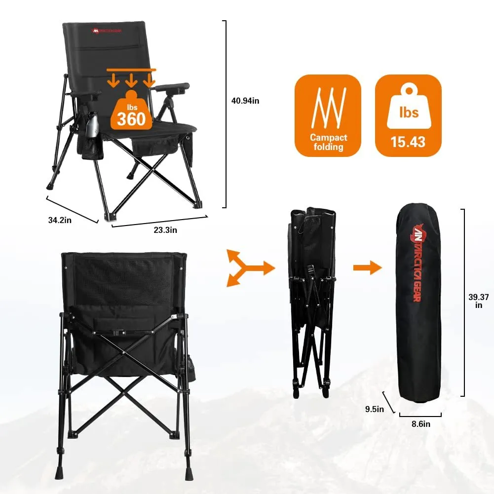 Heated Camping Chair With 12V 16000mAh Battery Pack