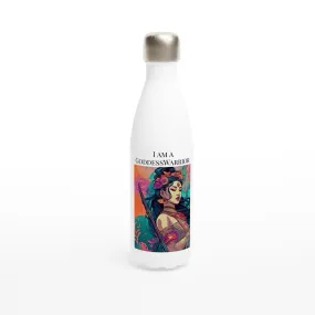 I am a Goddess Warrior - LADY XIAN - White 17oz Stainless Steel Water Bottle