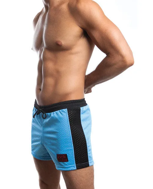 Jack Adams Air Mesh Gym Short Sky Blue-black Lg