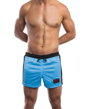 Jack Adams Air Mesh Gym Short Sky Blue-black Lg