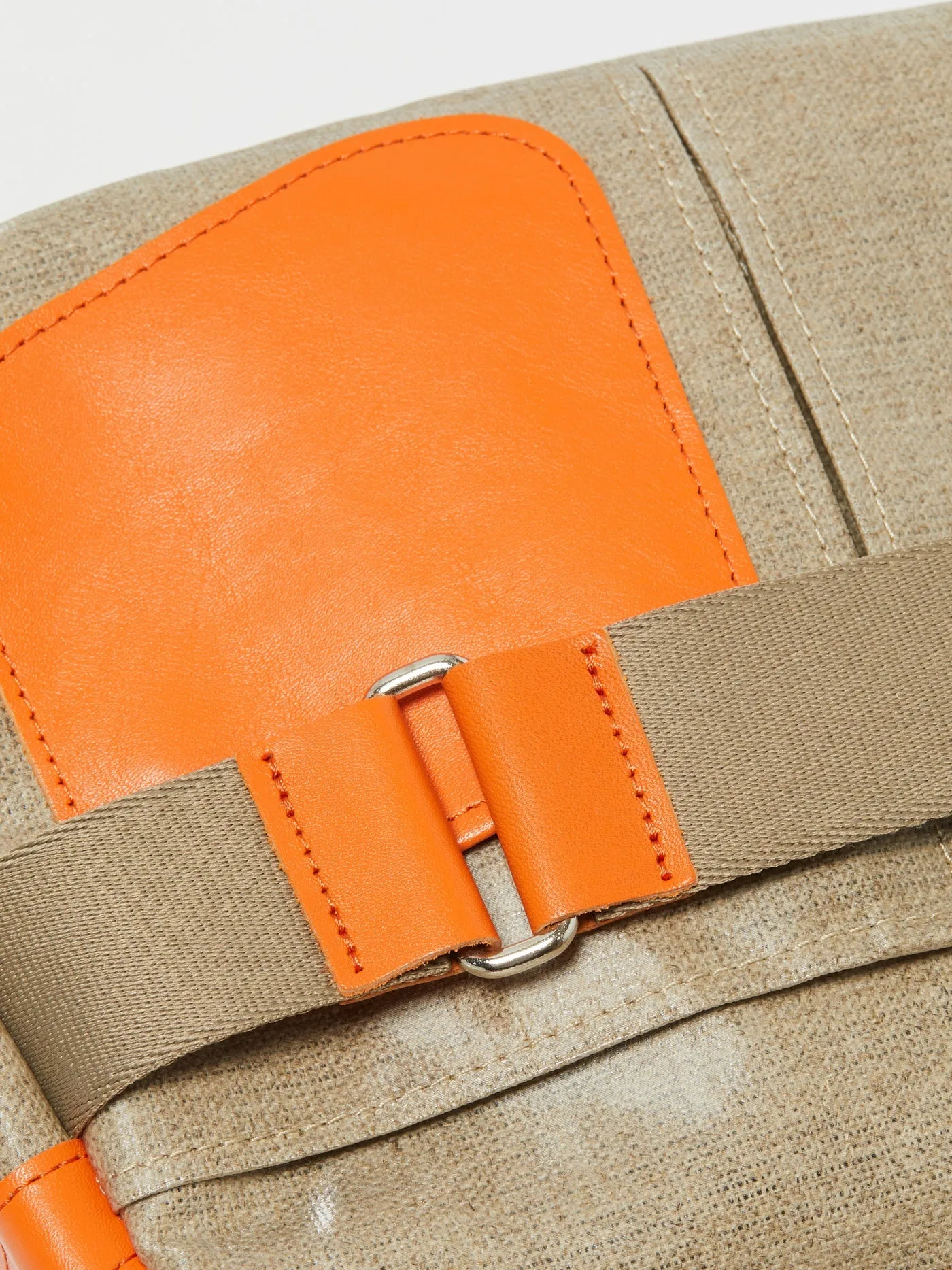 Jack Gomme Paris Gaby Linen Satchel Natural   Orange