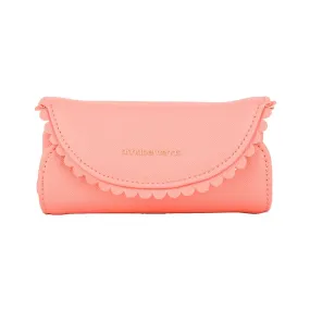 Jewellery Roll Vanity Scalloped - Peach Pink