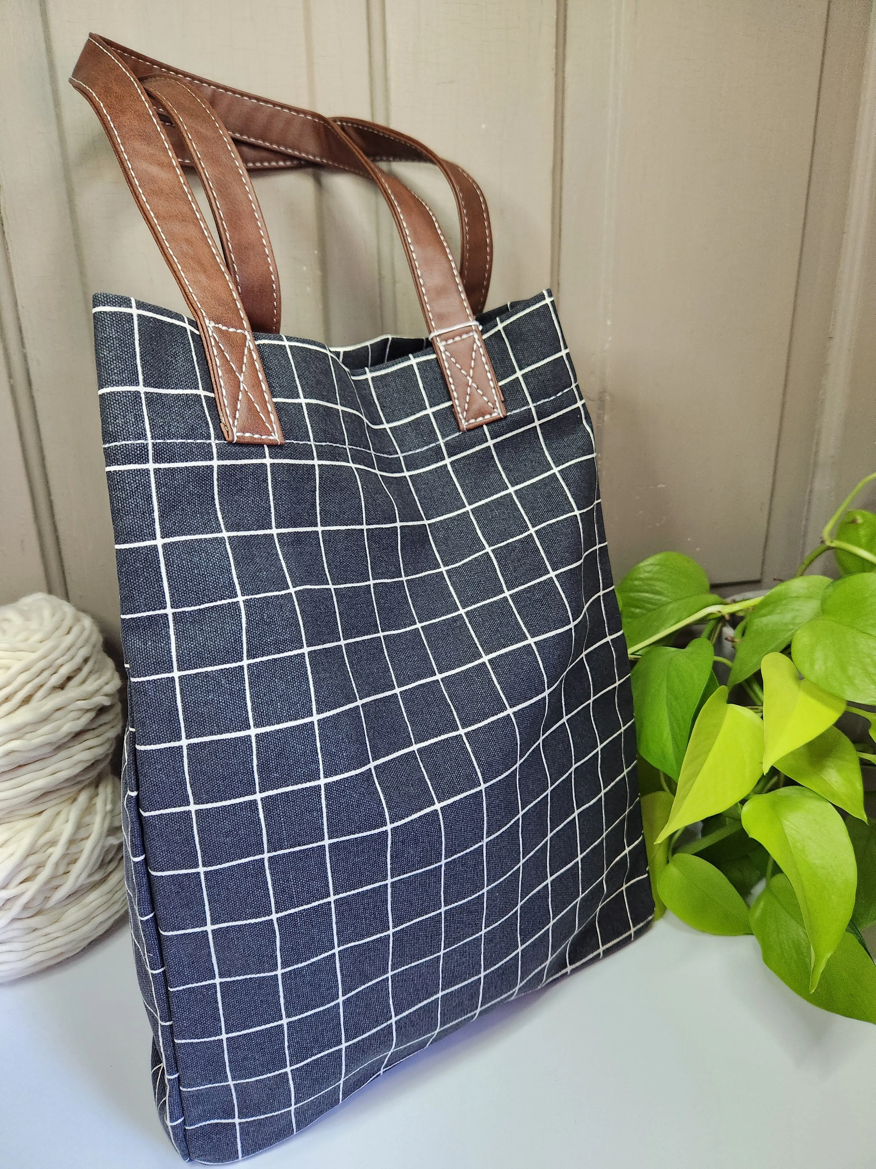 Knitting Project Bag, Market Tote, Belvedere