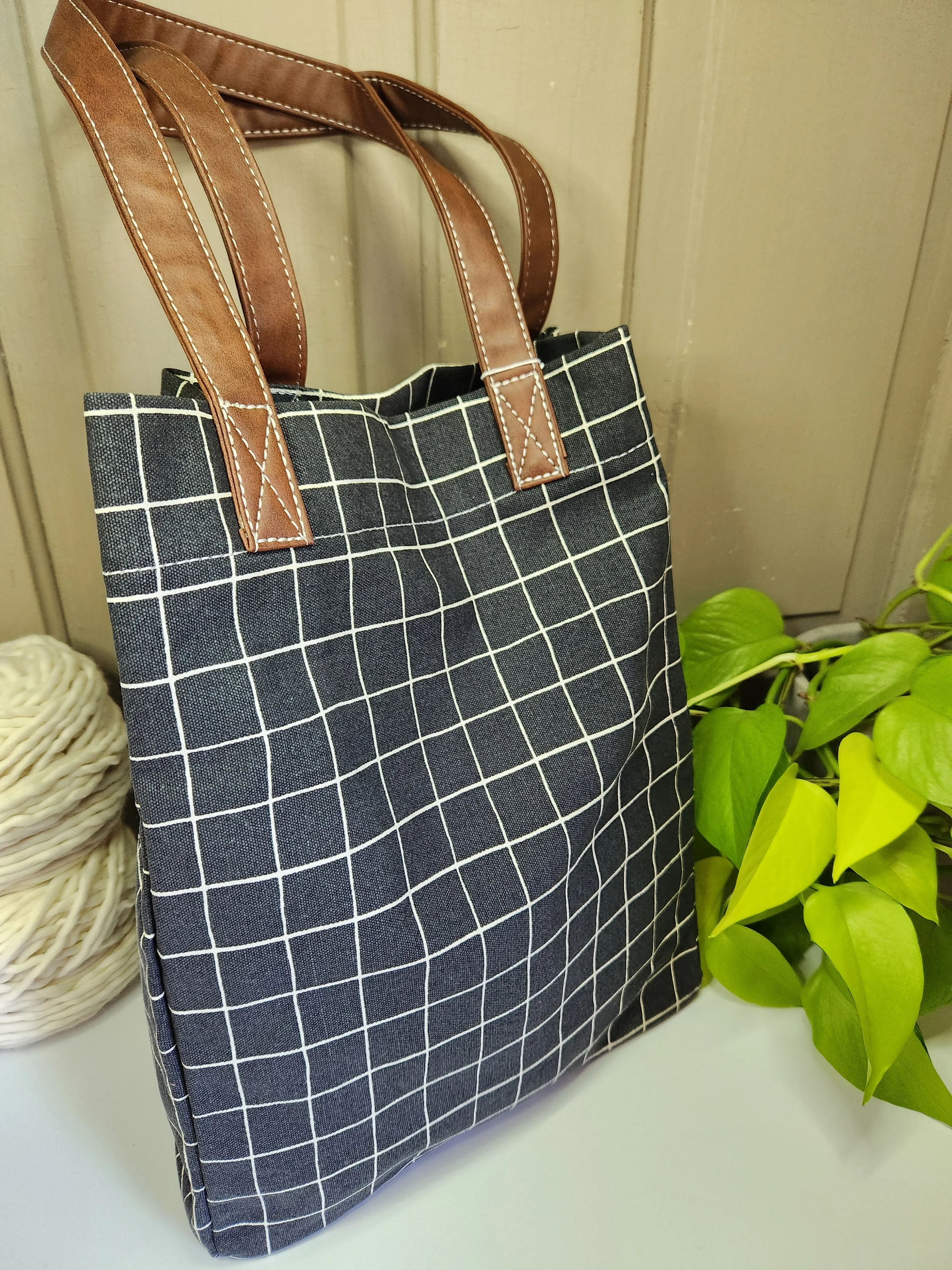 Knitting Project Bag, Market Tote, Belvedere