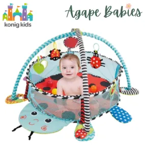 Konig  Kids 3 IN 1 Ladybug Activity Play Gym  Baby Lay Mat  With 30 Balls  (0-36 Months)