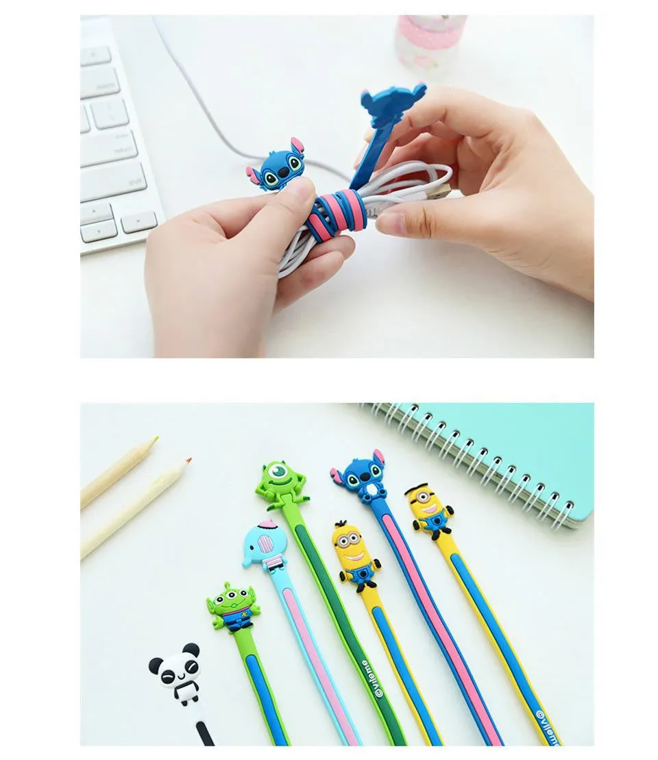 Korea Fashion Cord Winder- Adorable Character Silicone Winding Cable Tool