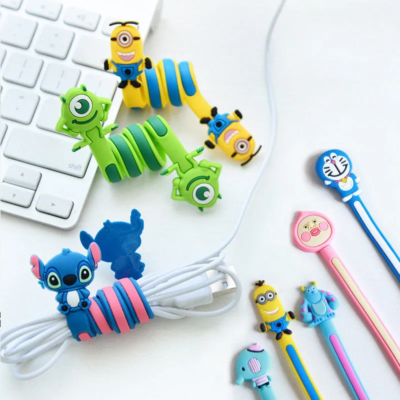 Korea Fashion Cord Winder- Adorable Character Silicone Winding Cable Tool