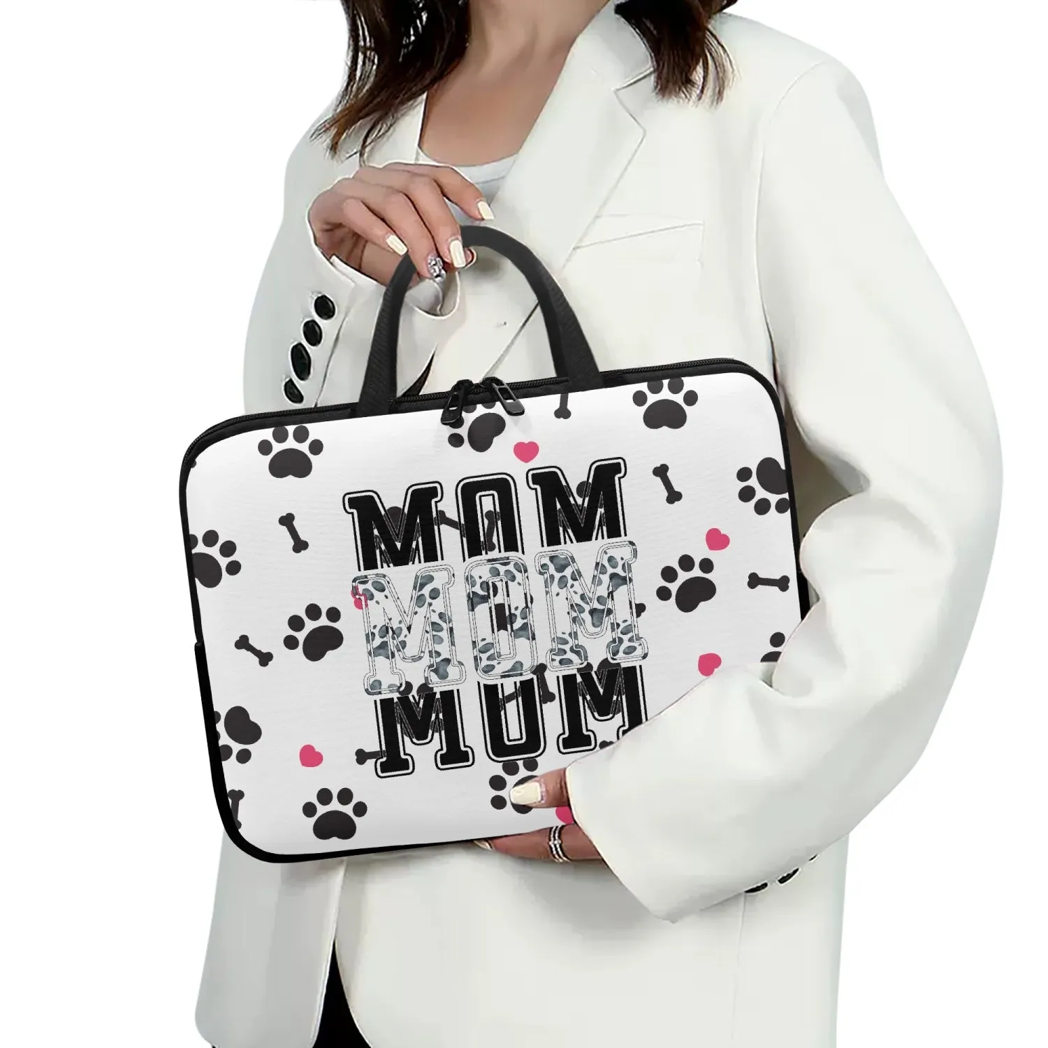 Laptop Sleeve with Handles - Dog Mom