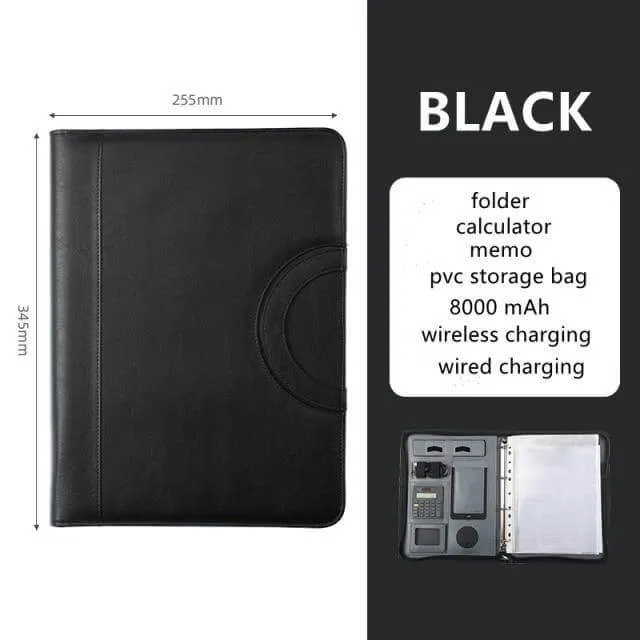 Leather Multifunctional PowerBank Notebook