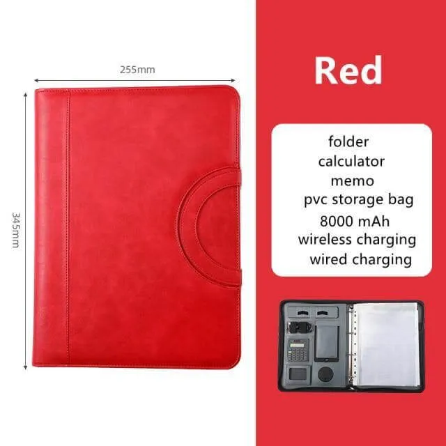 Leather Multifunctional PowerBank Notebook