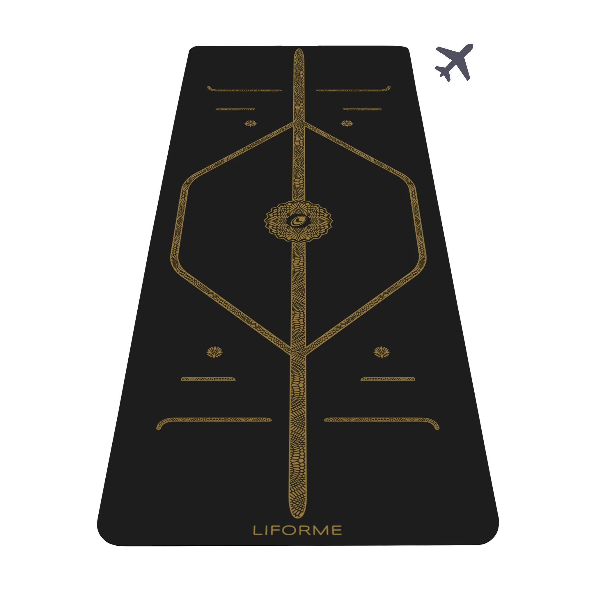 Liforme Black & Gold Travel Yoga Mat