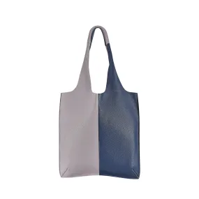 Lilac and Navy Tote Bag