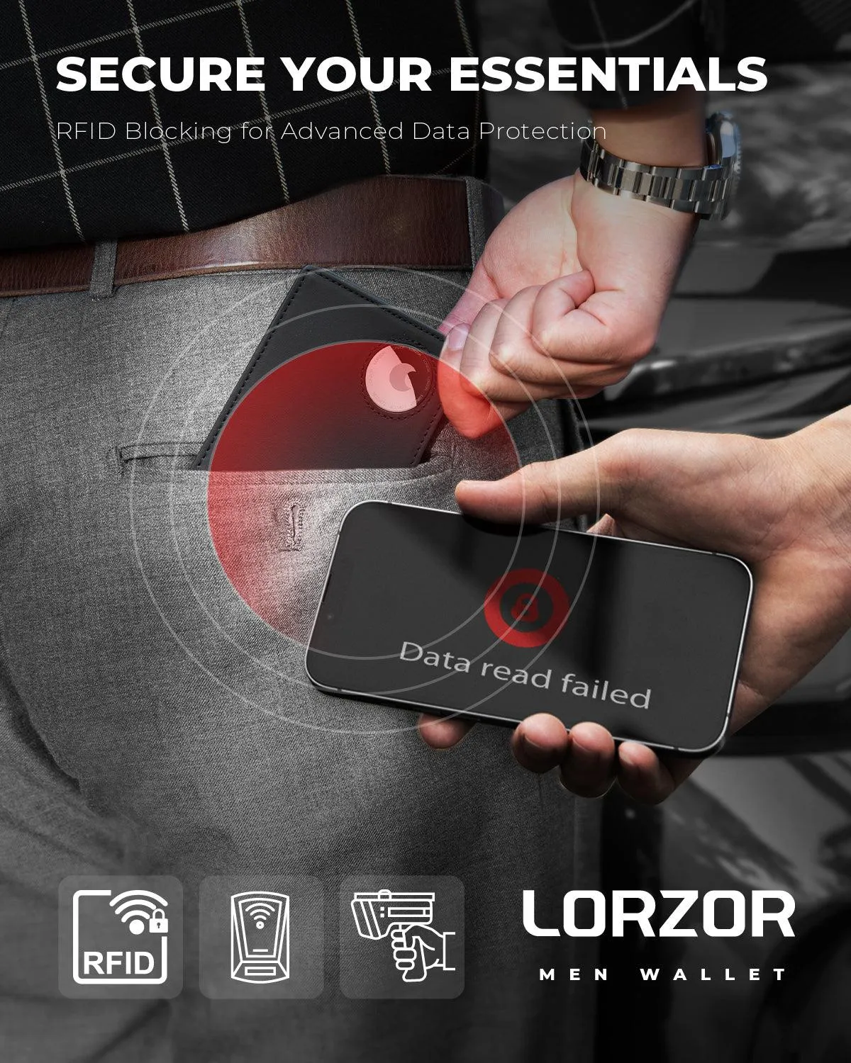 LORZOR Leather Wallet A2