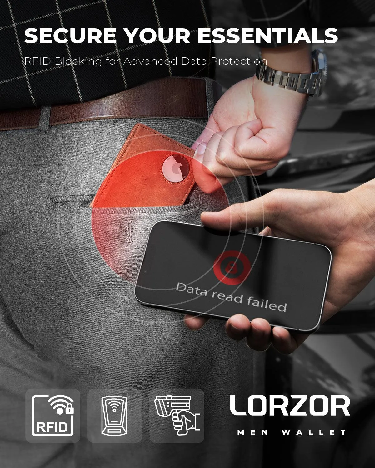 LORZOR Leather Wallet A2