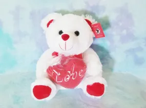 LOVE BEAR – 12” SITTING WHITE BEAR