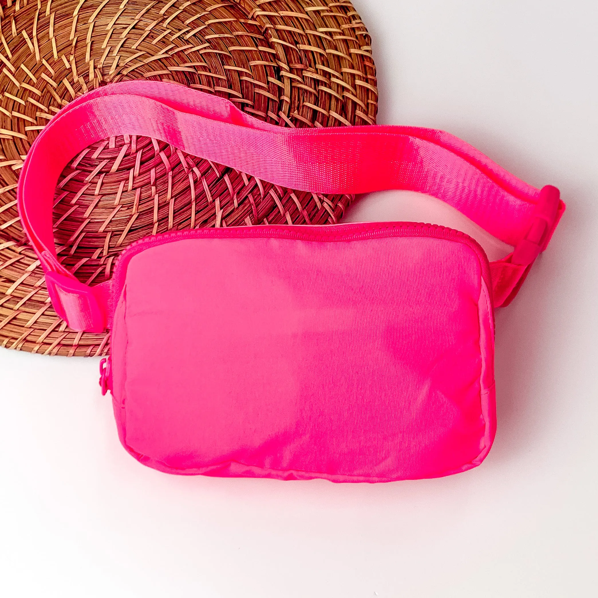 Love the Journey Fanny Pack in Neon Pink