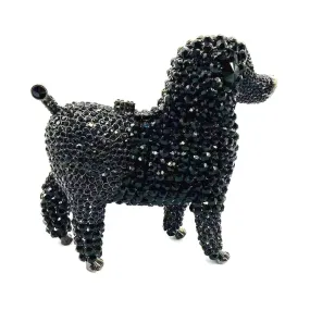 Luxury Poodles Designer Animal Crystal Clutch Evening Bag Party Purse