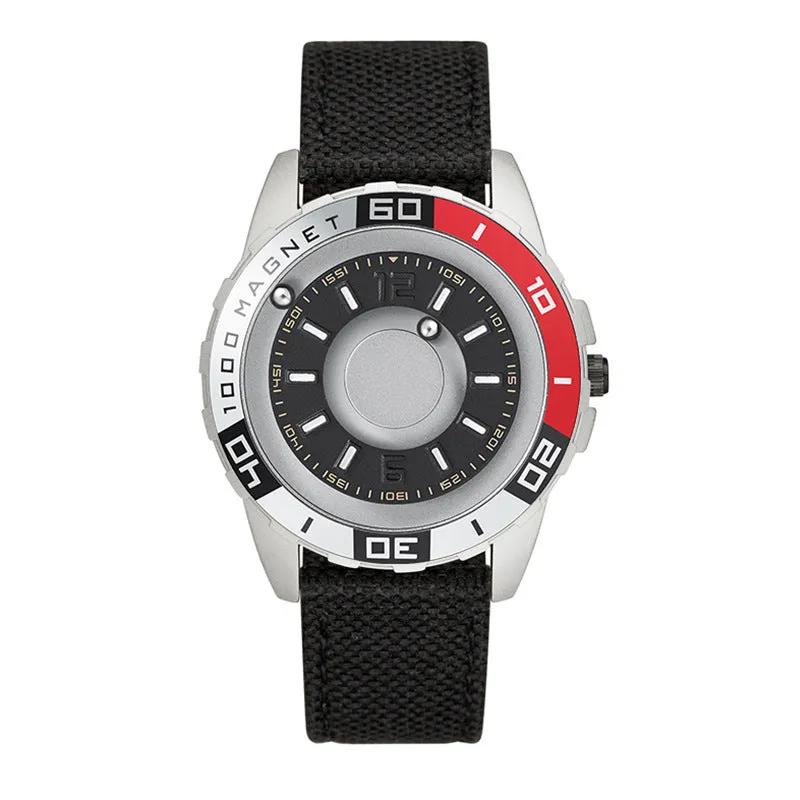 Magnetic black technology metal watch