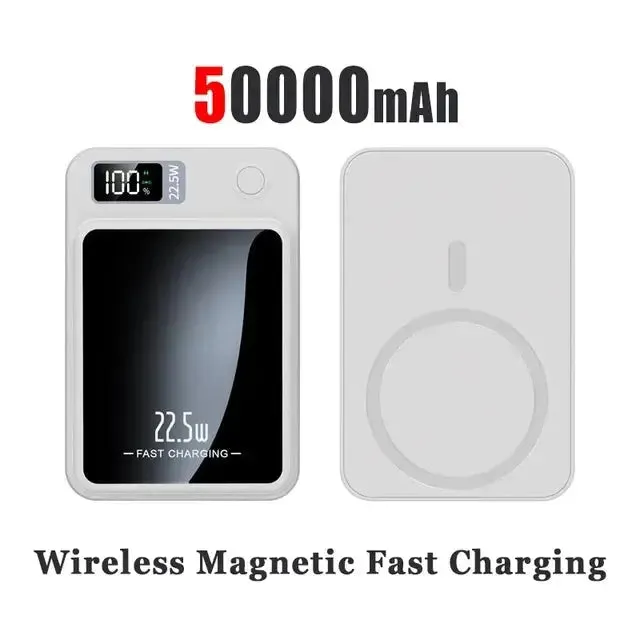 magnetic wireless charger  100000mAh Power Bank Wireless Charger Magnetic Digital Display Fast Charging Thin And Portable External Battery Free Shiping