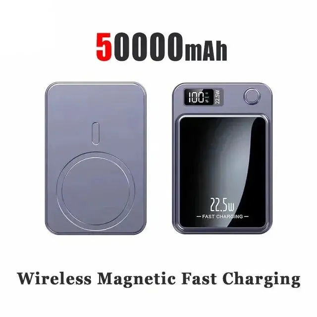 magnetic wireless charger  100000mAh Power Bank Wireless Charger Magnetic Digital Display Fast Charging Thin And Portable External Battery Free Shiping