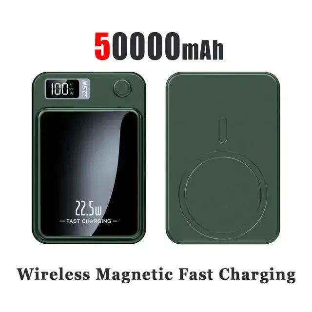 magnetic wireless charger  100000mAh Power Bank Wireless Charger Magnetic Digital Display Fast Charging Thin And Portable External Battery Free Shiping