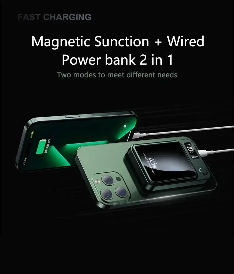 Magnetic Wireless Power Bank 100000mAh 22.5W Fast Charging External Battery Charger for iPhone 12 Huawei Samsung PD 20W Powerban