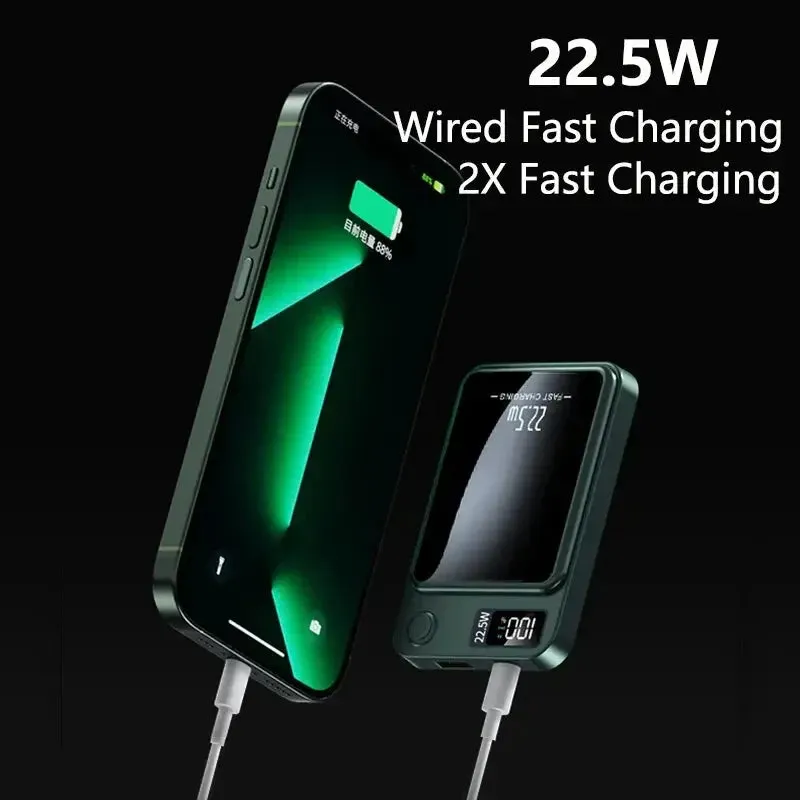 Magnetic Wireless Power Bank 100000mAh 22.5W Fast Charging External Battery Charger for iPhone 12 Huawei Samsung PD 20W Powerban