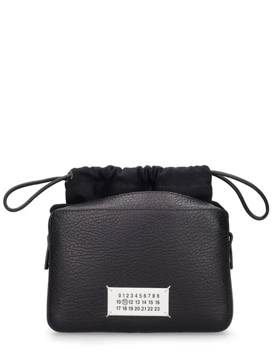 Maison Margiela   Medium grainy leather camera bag 