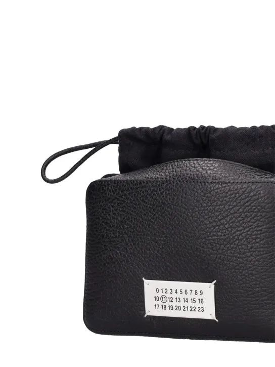 Maison Margiela   Medium grainy leather camera bag 